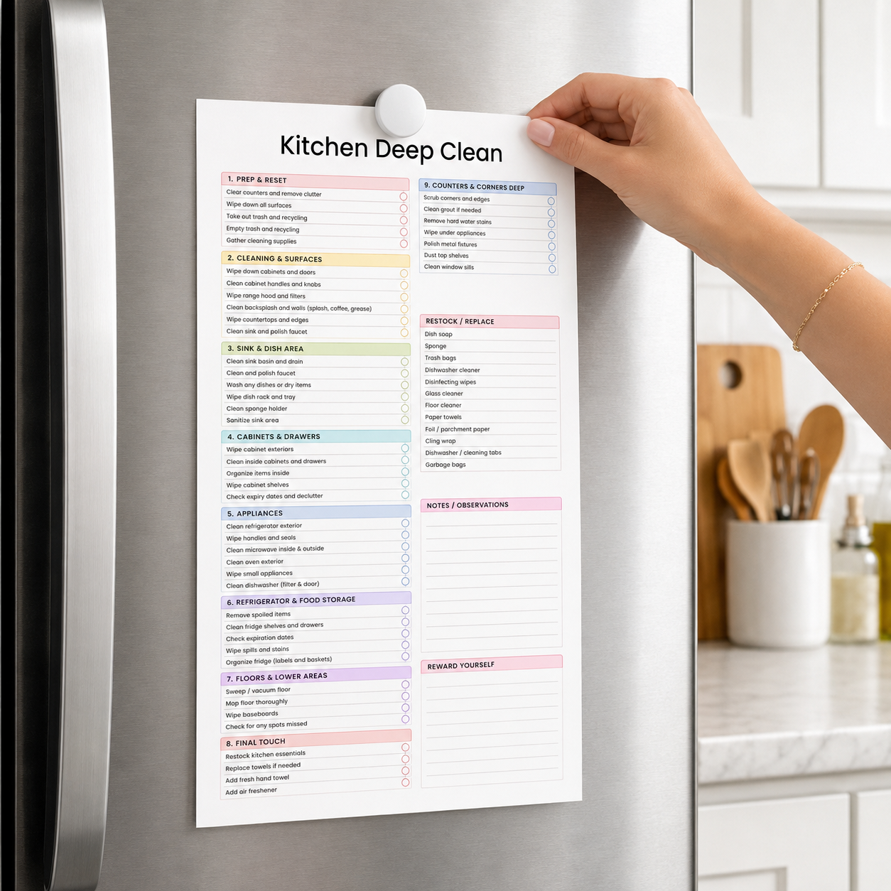 ADHD Cleaning Schedule & Checklist Printable