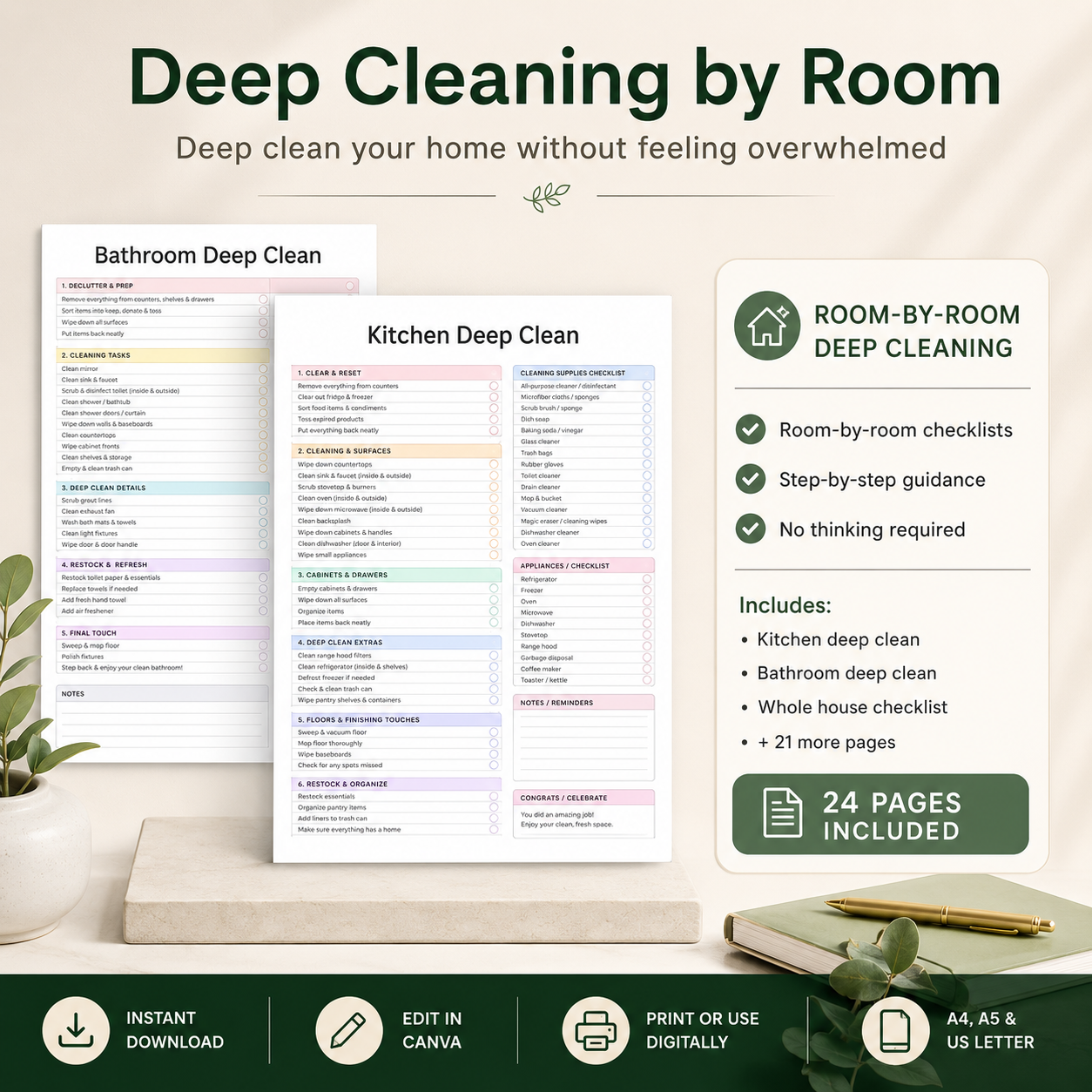 ADHD Cleaning Schedule & Checklist Printable