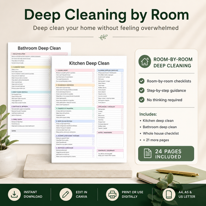 ADHD Cleaning Schedule & Checklist Printable