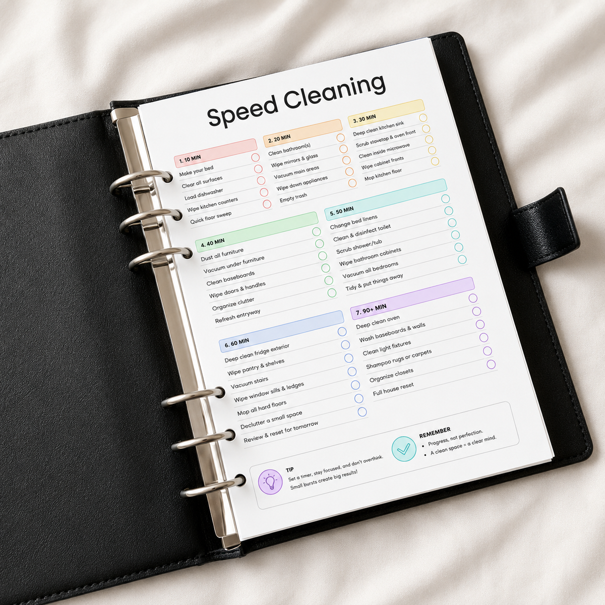 ADHD Cleaning Schedule & Checklist Printable