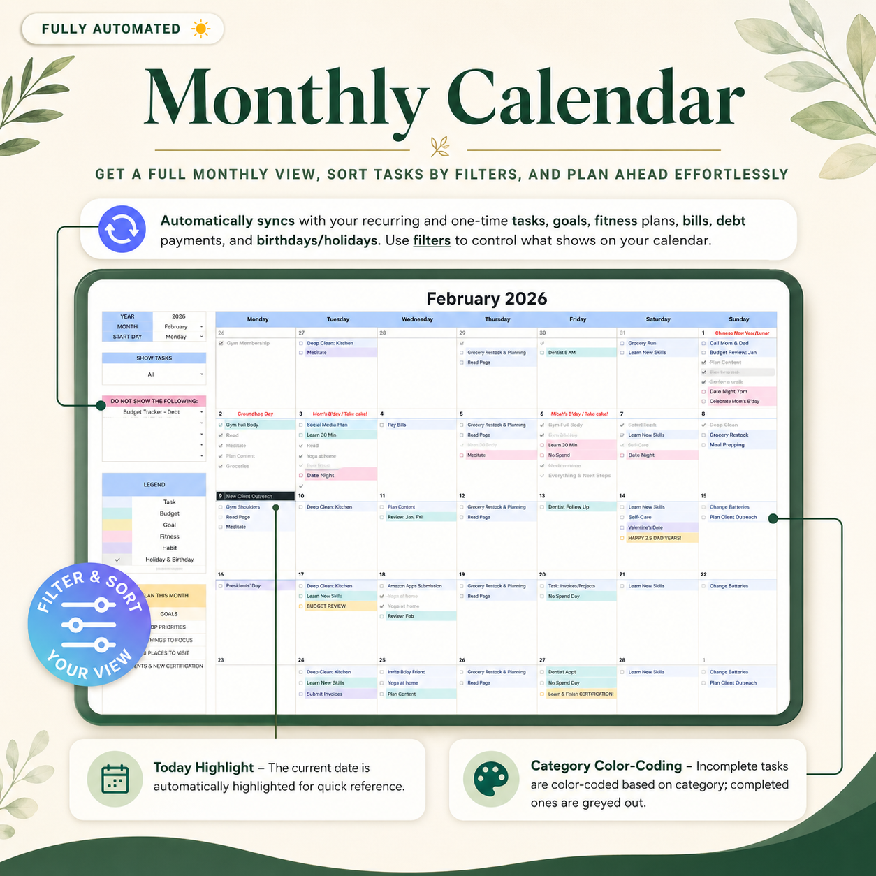 All-in-One ADHD Life Planner