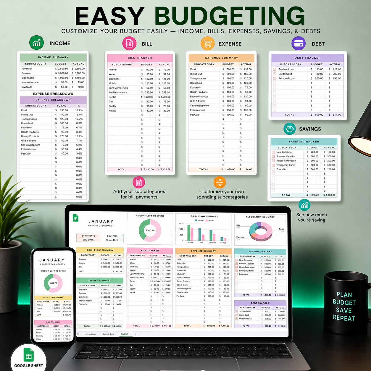Budget by Paycheck Planner