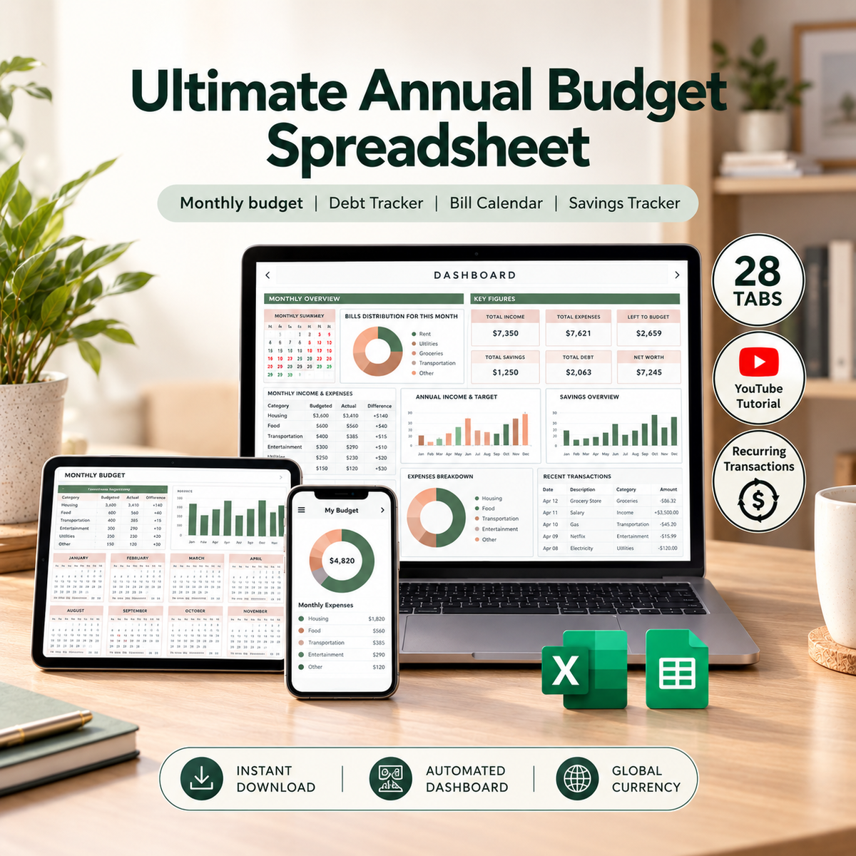 Ultimate Annual Budget Spreadsheet