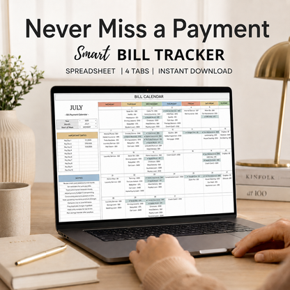 Smart Bill Tracker Spreadsheet
