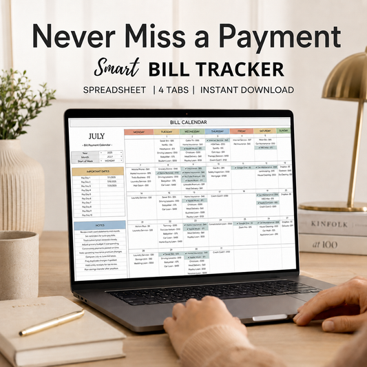 Smart Bill Tracker Spreadsheet