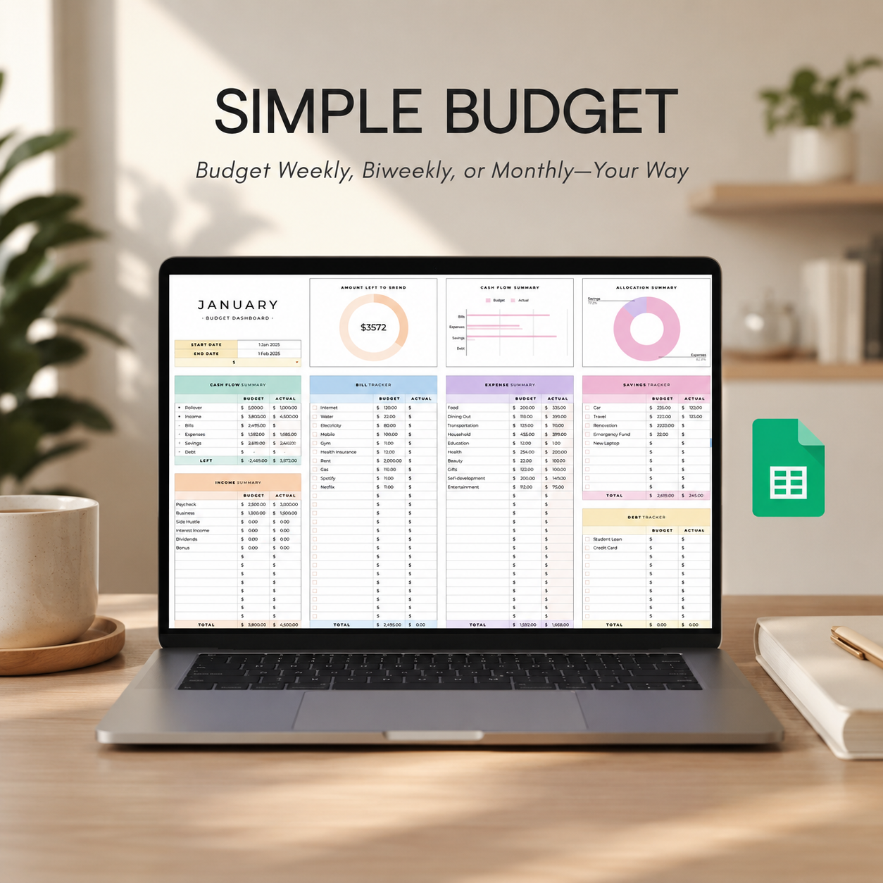 Simple Budget Spreadsheet